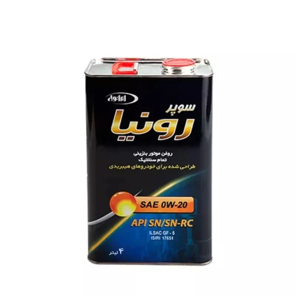 روغن موتور ایرانول سوپر رونیا 5W30 (کارتن 4 لیتری فلزی )